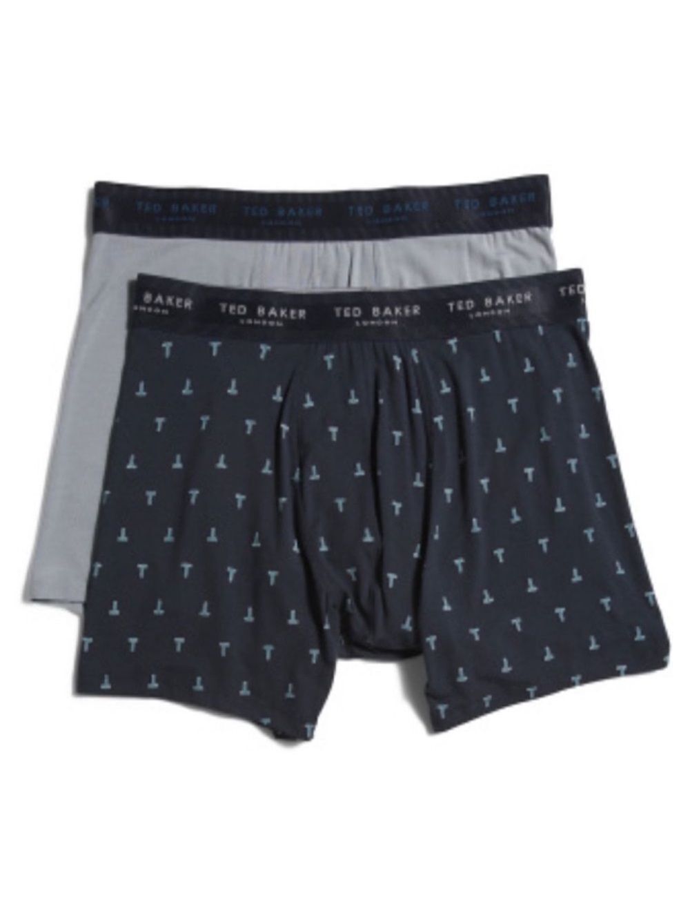 Ted Baker S Premium Soft Modal Navy Gray Boxer Briefs Pack of 2